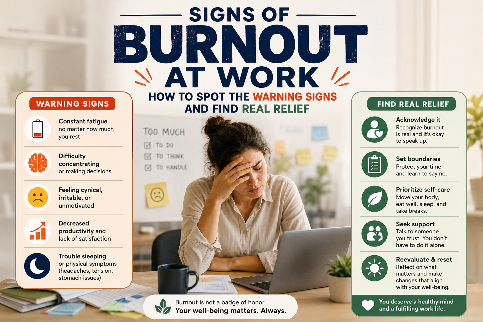 Signs of Burnout at Work: How to Recognize It and Start Feeling Better
