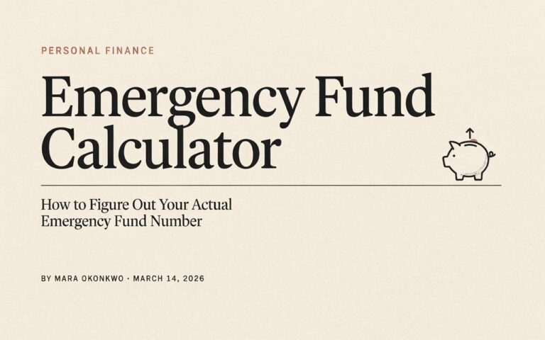 Emergency Fund Calculator: How to Figure Out Your Actual Emergency Fund Number