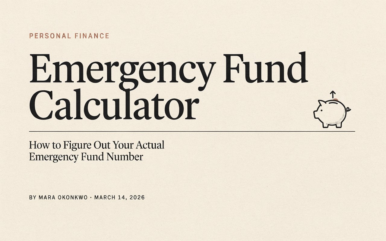 Emergency Fund Calculator: How to Figure Out Your Actual Emergency Fund Number